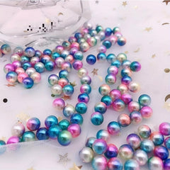 100pcs Mermaid Gradient ABS Beads for DIY Jewelry Making