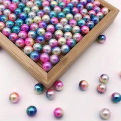 100pcs Mermaid Gradient ABS Beads for DIY Jewelry Making