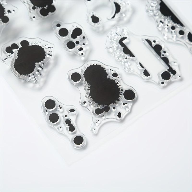 Cartoon Ink Transparent Label Stamps for Unique Crafts