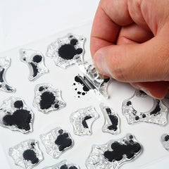 Cartoon Ink Transparent Label Stamps for Unique Crafts