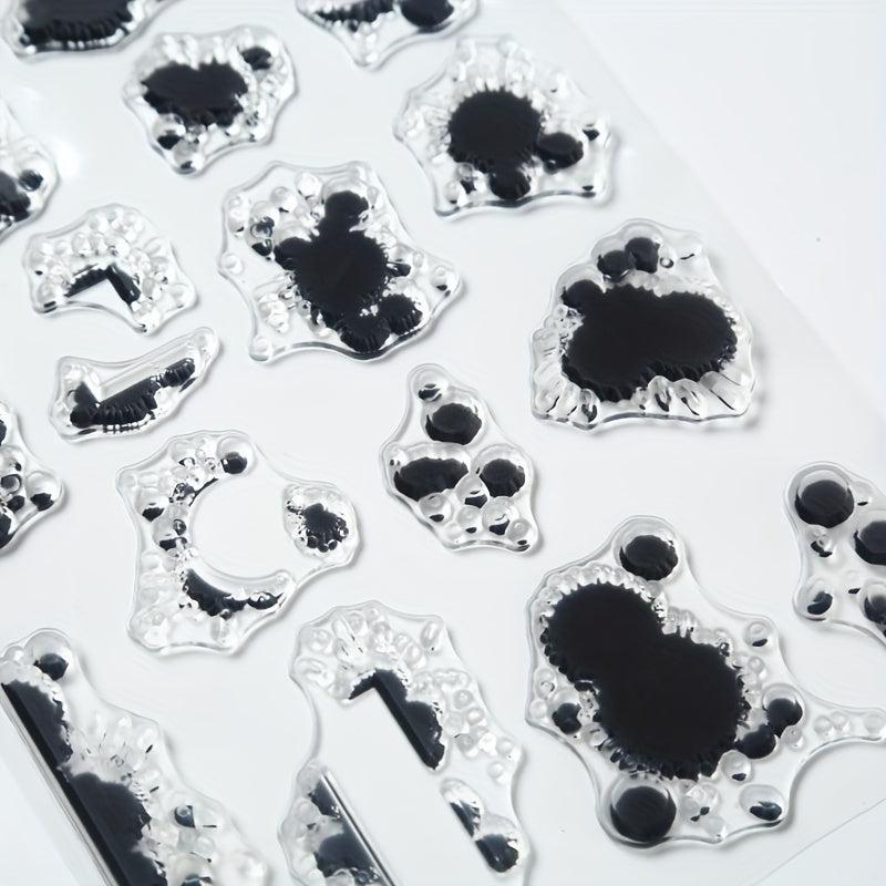 Cartoon Ink Transparent Label Stamps for Unique Crafts