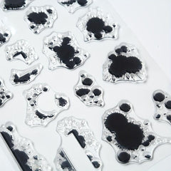 Cartoon Ink Transparent Label Stamps for Unique Crafts