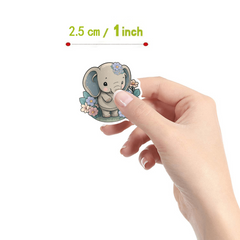 500pcs Elephant Stickers Cartoon Animals Decals Rolls Self Adhesive Seals