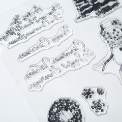 1pc Cartoon Clear Stamp for Journal & Stationery - Student Stamp for Card Making