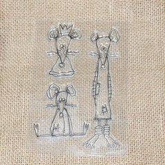 Three Mice DIY Cartoon Stamps