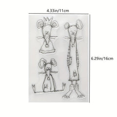 Three Mice DIY Cartoon Stamps