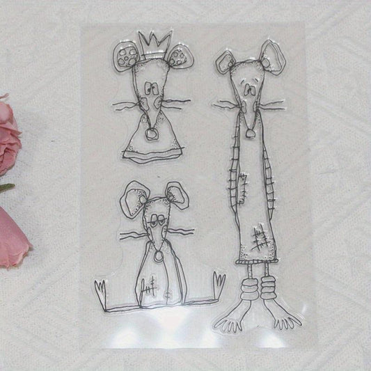 Three Mice DIY Cartoon Stamps