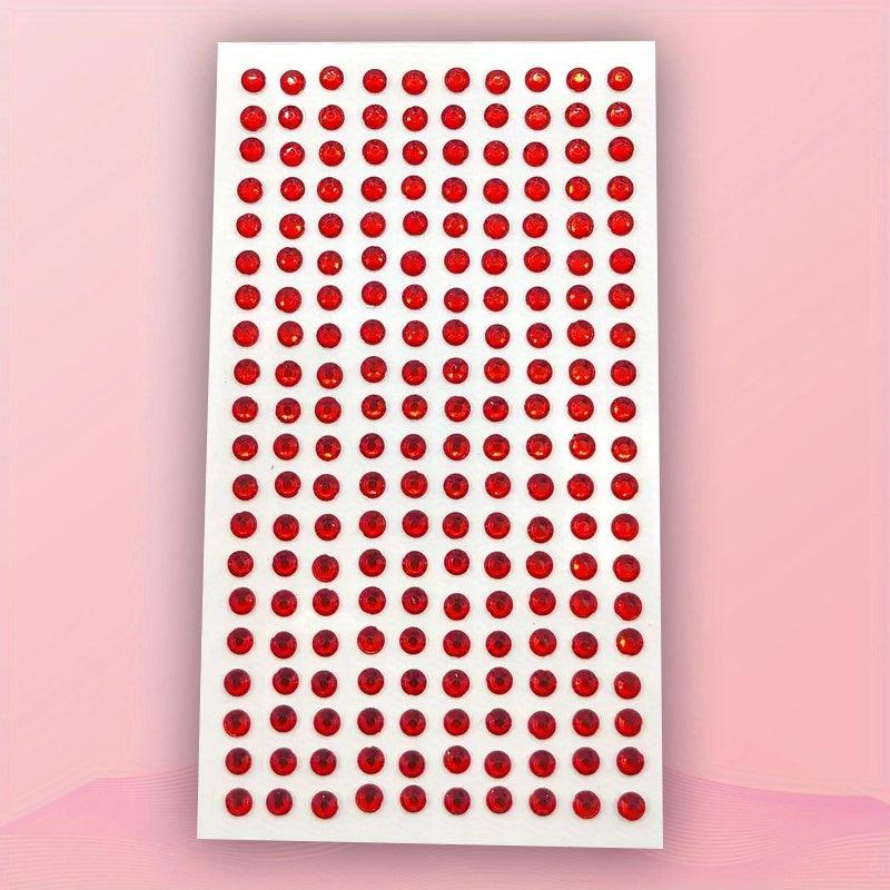 Rhinestone Stickers 4mm Self Adhesive Crafts Bling Jewel Crystal Stickers