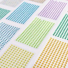 Rhinestone Stickers 4mm Self Adhesive Crafts Bling Jewel Crystal Stickers