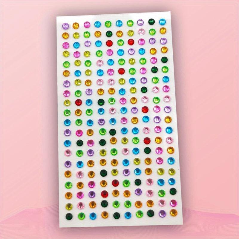 Rhinestone Stickers 4mm Self Adhesive Crafts Bling Jewel Crystal Stickers