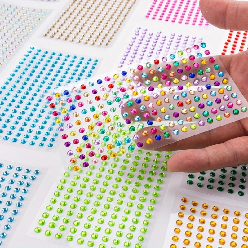 Rhinestone Stickers 4mm Self Adhesive Crafts Bling Jewel Crystal Stickers