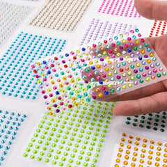 Rhinestone Stickers 4mm Self Adhesive Crafts Bling Jewel Crystal Stickers