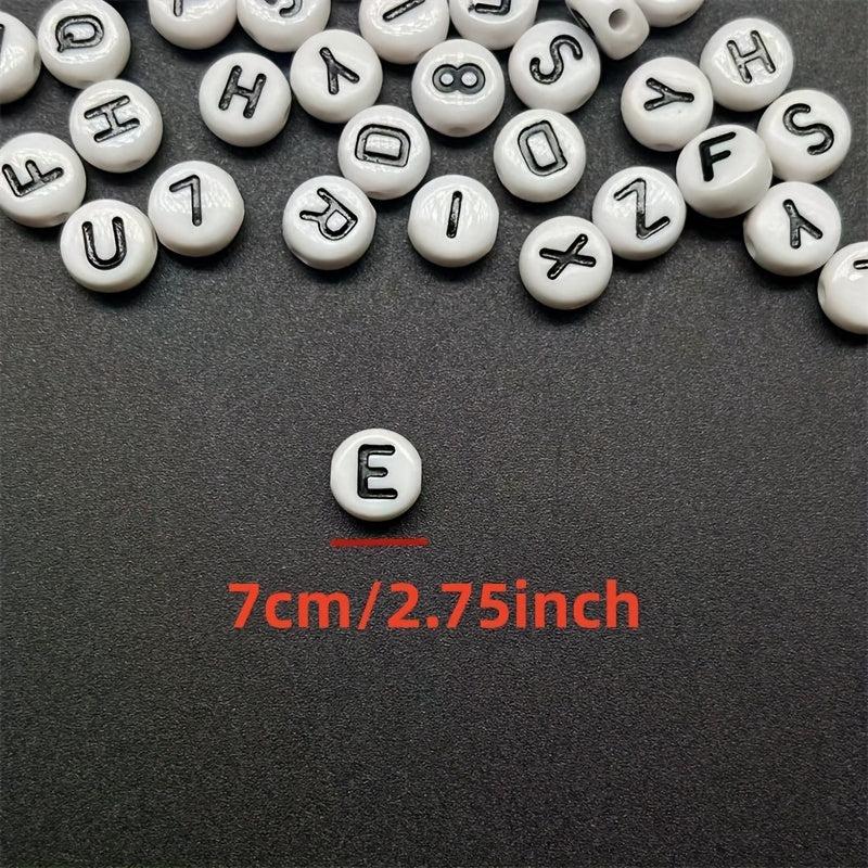 Acrylic Bottom Letter Beads 80pcs DIY Bracelet Jewelry Beading Materials