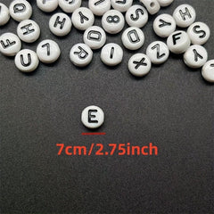 Acrylic Bottom Letter Beads 80pcs DIY Bracelet Jewelry Beading Materials