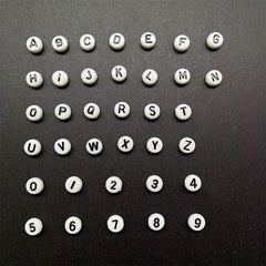 Acrylic Bottom Letter Beads 80pcs DIY Bracelet Jewelry Beading Materials