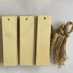 Wooden Blank Bookmarks Rectangular DIY Unfinished Craft Ornament 10-30PCS
