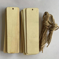 Wooden Blank Bookmarks Rectangular DIY Unfinished Craft Ornament 10-30PCS