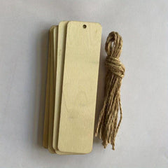 Wooden Blank Bookmarks Rectangular DIY Unfinished Craft Ornament 10-30PCS