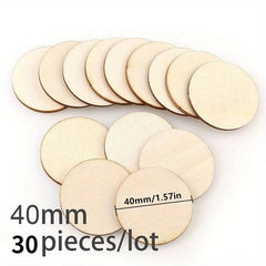 Round Wood Slices Circles Discs DIY Craft Christmas Painting Decor
