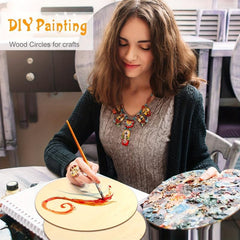 Round Wood Slices Circles Discs DIY Craft Christmas Painting Decor