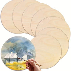 Round Wood Slices Circles Discs DIY Craft Christmas Painting Decor