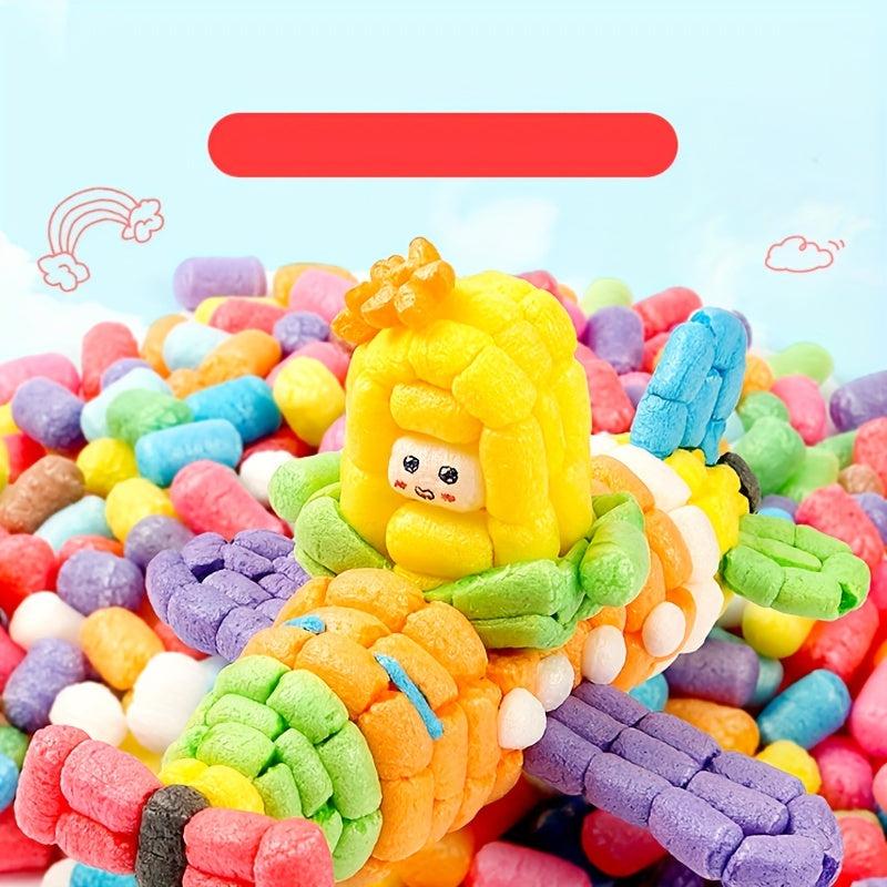 500pcs DIY Corn Grain Sticky Painting Set