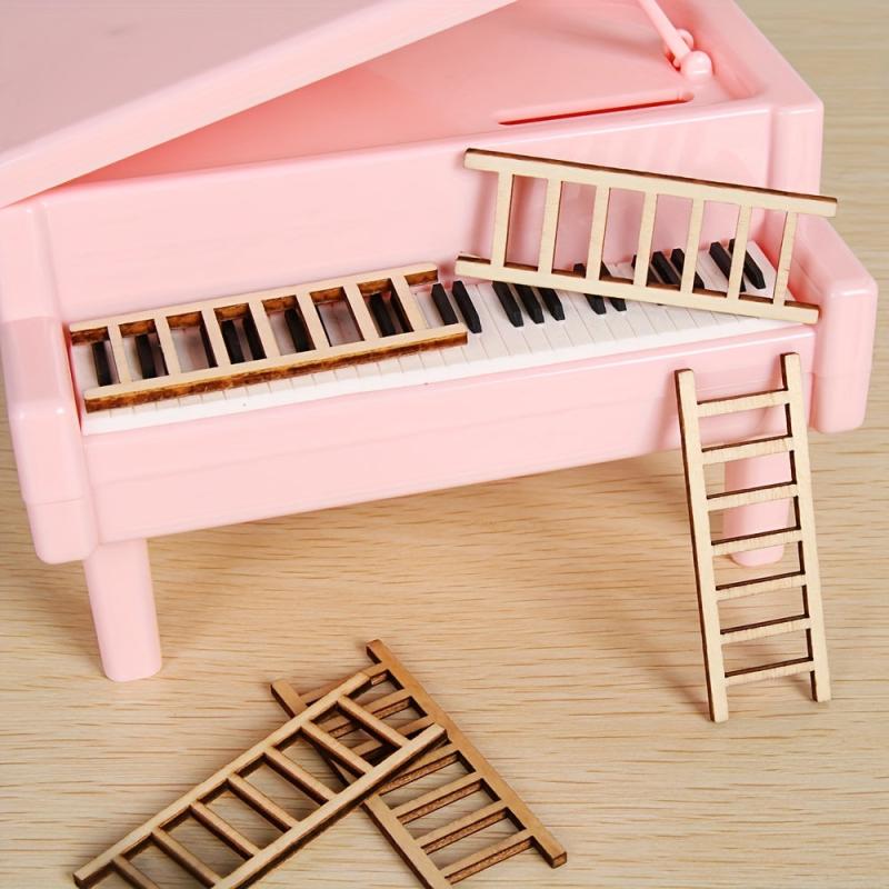 10pcs 2 36in DIY Mini Wooden Ladder for Painting & Decorating