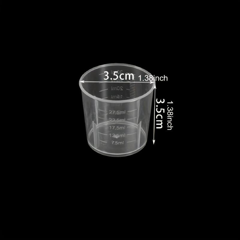 20pcs 30ml Plastic Measuring Cups with Scales for Resin Mold Tools