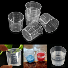 20pcs 30ml Plastic Measuring Cups with Scales for Resin Mold Tools