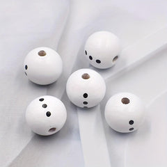 5pcs 20mm Snowman Head Snowman Belly Wooden Beads DIY Accessories