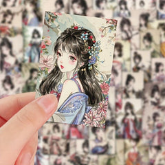 54pcs Ancient Style Ink Painting Series Sticker Bags PVC