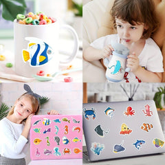 50pcs Ocean Series Graffiti Stickers Waterproof Journal Stickers