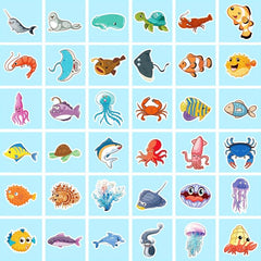 50pcs Ocean Series Graffiti Stickers Waterproof Journal Stickers