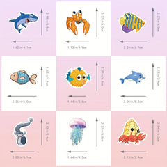 50pcs Ocean Series Graffiti Stickers Waterproof Journal Stickers