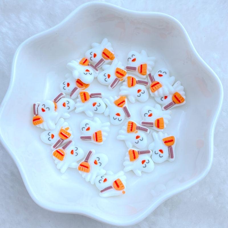 Resin Mini Halloween Ghost Flat Back Manicure Parts
