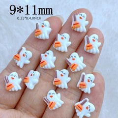 Resin Mini Halloween Ghost Flat Back Manicure Parts