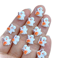 Resin Mini Halloween Ghost Flat Back Manicure Parts