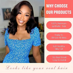Loose Wave Lace Part Wig Curly Hair Synthetic Heat Resistant Weave Full Wigs