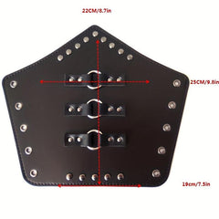 Medieval Costume Steampunk Arm Guard PU Leather Buckle Bracers Wristband