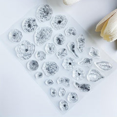 Flower Cartoon Transparent Stamp for Card Making and Scrapbooking