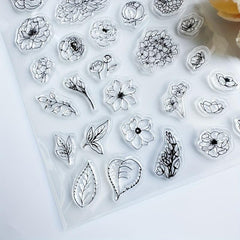Flower Cartoon Transparent Stamp for Card Making and Scrapbooking
