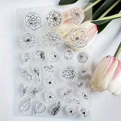 Flower Cartoon Transparent Stamp for Card Making and Scrapbooking