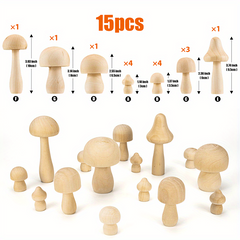 DIY Wooden Mushroom Decorations for Arts & Crafts Projects