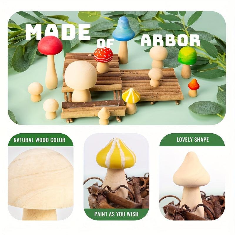 DIY Wooden Mushroom Decorations for Arts & Crafts Projects