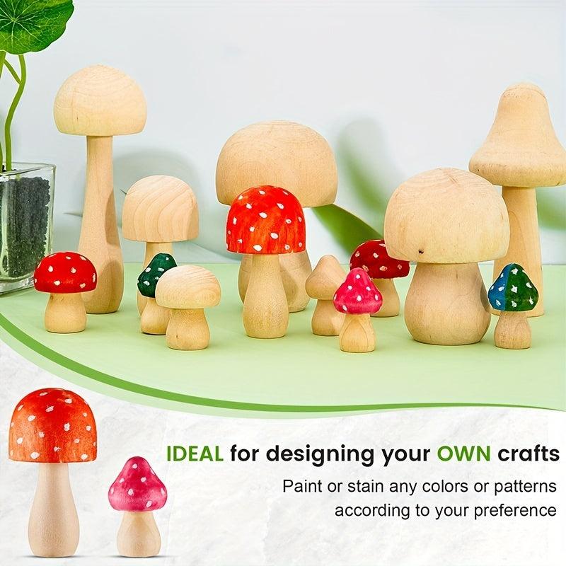 DIY Wooden Mushroom Decorations for Arts & Crafts Projects