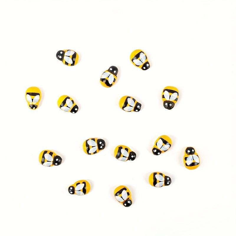Wooden Mini Bee Ladybug Sponge Sticker Refrigerator Wall Decoration