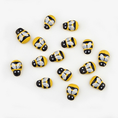 Wooden Mini Bee Ladybug Sponge Sticker Refrigerator Wall Decoration