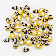 Wooden Mini Bee Ladybug Sponge Sticker Refrigerator Wall Decoration