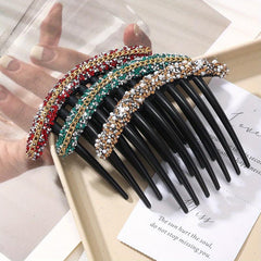 3pcs Women's Pearls & Rhinestone Hair Comb Clips