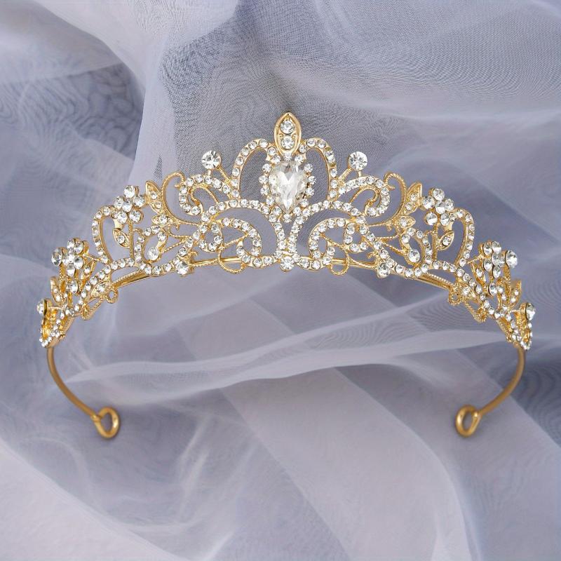 Zircon Crystal Rhinestone Bridal Wedding Headband Crown Hair Crown